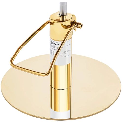 Fauteuil De Coiffeur Professionnel Avec Repose-pieds 200 Kg Acier Inoxydable Pvc Doré