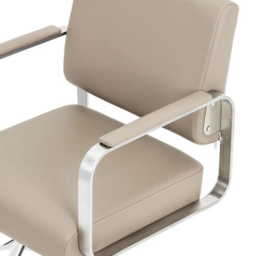 Fauteuil De Coiffure Avec Repose-pieds 92 X 61 X 87 Cm 200 Kg Beige Argenté 14_000896