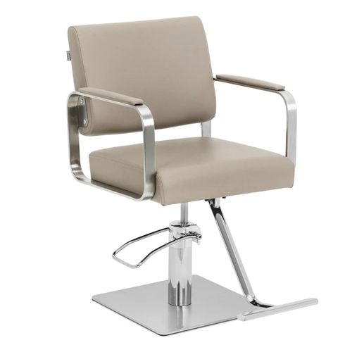 Fauteuil De Coiffure Avec Repose-pieds 92 X 61 X 87 Cm 200 Kg Beige Argenté 14_000896