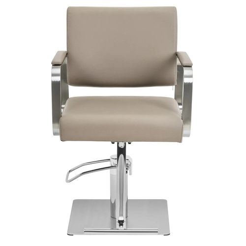 Fauteuil De Coiffure Avec Repose-pieds 92 X 61 X 87 Cm 200 Kg Beige Argenté 14_000896