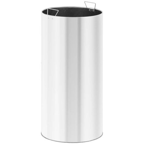 Poubelle Extérieure Ronde 50 X 50 X 80 Cm Acier Inoxydable Gris 14_0009749