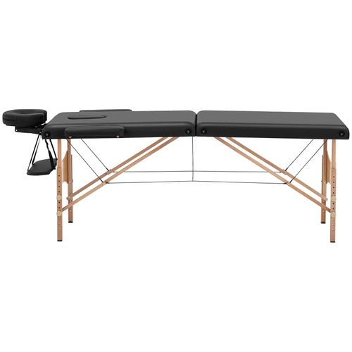 Table De Massage Pliante 2 Zones 185 X 70 X 62 86 Cm 220 Kg Bois De Hêtre Noir 14_000