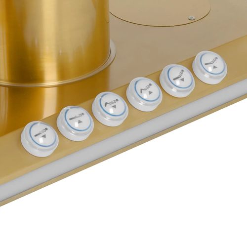 Table De Massage Électrique Et Tabouret à Roulettes Avec Dossier 200 Kg Blanc/doré Ch