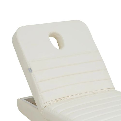 Table De Massage Électrique Et Tabouret à Roulettes Avec Dossier 200 Kg Blanc/doré Ch