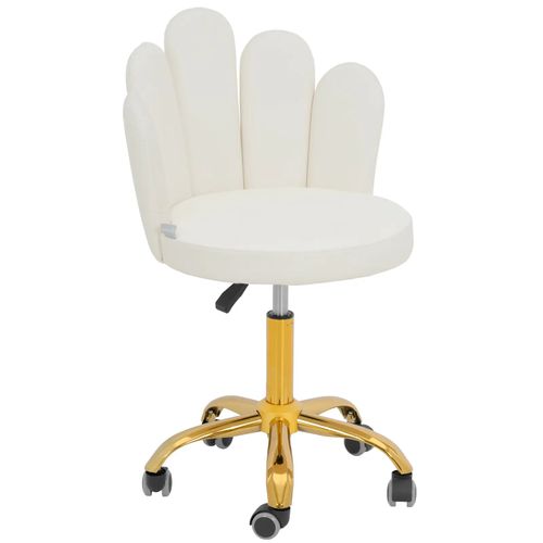 Table De Massage Électrique Et Tabouret à Roulettes Avec Dossier 200 Kg Blanc/doré Ch