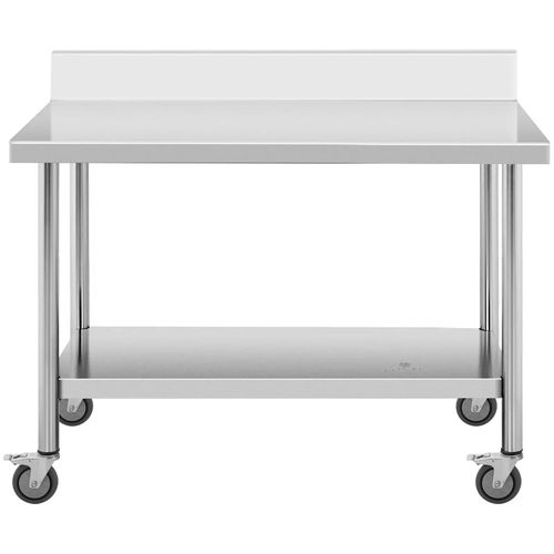 Table De Travail Cuisine Professionnel Premium 60 X 120 Cm 158 Kg Dosseret Acier Inox