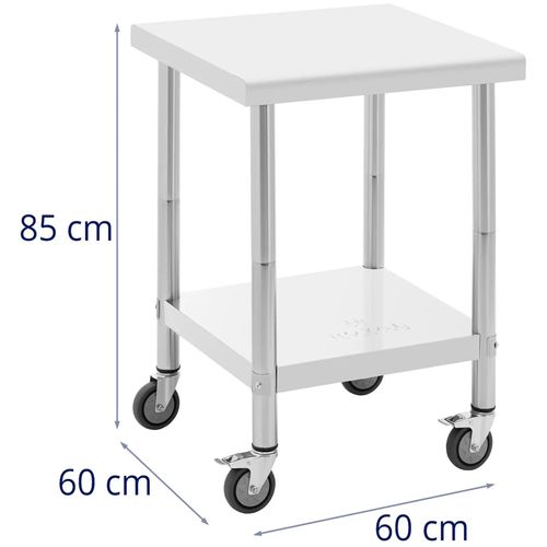 Table De Travail Cuisine Professionnel Premium 60 X 60 Cm 120 Kg Acier Inoxydable 14_