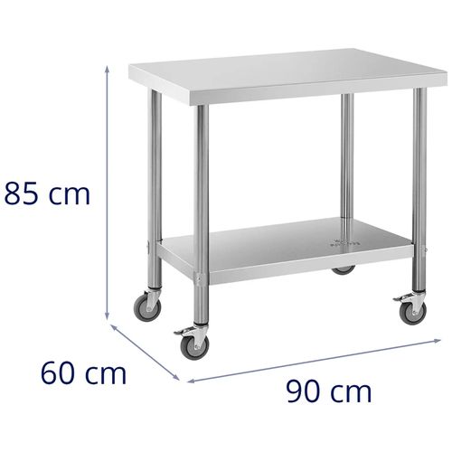 Table De Travail Cuisine Professionnel Premium 60 X 90 Cm 145 Kg Acier Inoxydable 14_