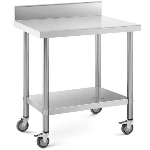 Table De Travail Cuisine Professionnel Premium 60 X 80 Cm 135 Kg Dosseret Acier Inoxy