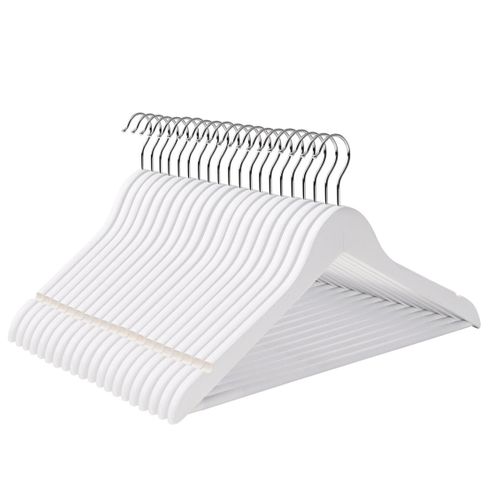 Cintres Lot De 50 En Érable Avec Rainures Et Barre De Pantalon Rotation à 360 Degrés