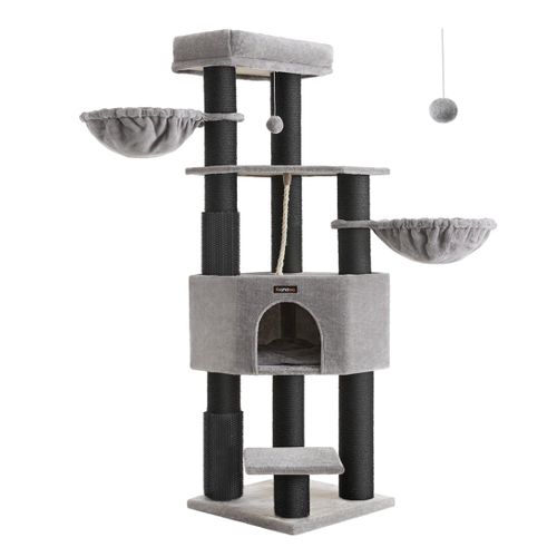 Arbre à Chat Grand Et Stable Avec Tapis Chaud Auto-toiletteurs Poteaux à Griffer Nich