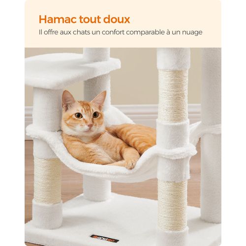Arbre à Chat Hamac Tour De Jeux 143 Cm Beige 12_0003850