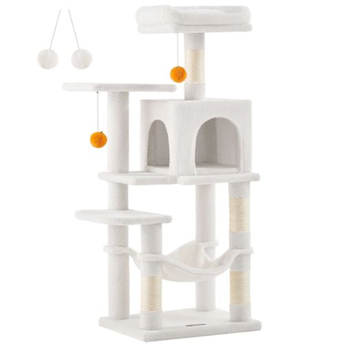 Arbre à Chat Hamac Tour De Jeux 143 Cm Beige 12_0003850