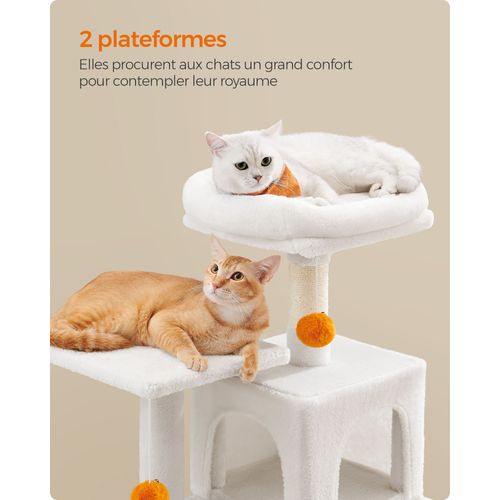 Arbre à Chat Hamac Tour De Jeux 143 Cm Beige 12_0003850