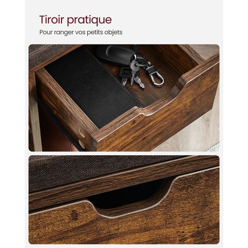 Banc à Chaussures Banc De Rangement Avec Tiroir Et Compartiments Étagère à Chaussures