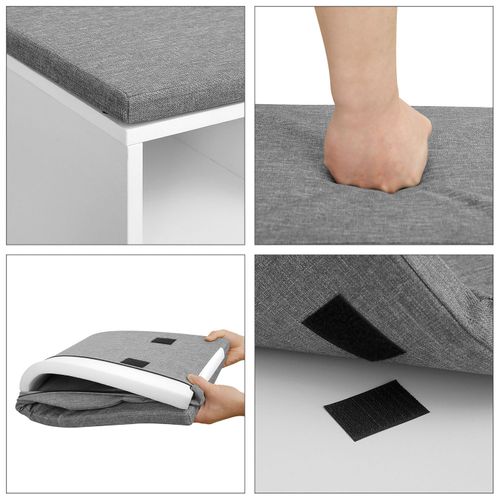 Banc à Chaussures Banc De Rangement Avec Tiroir Et Compartiments Ouverts Étagère à Ch