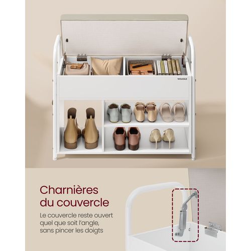 Banc à Chaussures Support à Chaussures 30 X 80,6 X 62,5 Cm Meuble D’entrée Rangement