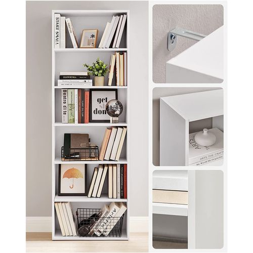 Bibliothèque Étagère De Rangement 6 Niveaux Meuble Cube Pour Salon Bureau Chambre Sty