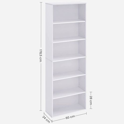 Bibliothèque Étagère De Rangement 6 Niveaux Meuble Cube Pour Salon Bureau Chambre Sty