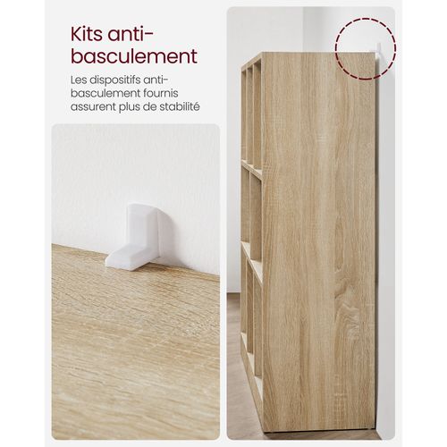 Bibliothèque Ouverte Étagère De Rangement Sur Pieds Dimensions: 97,5 X 30 X 100 Cm B