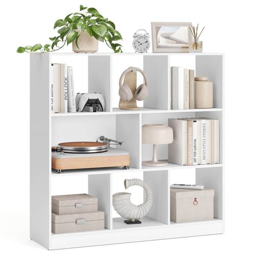 Bibliothèque Ouverte Étagère De Rangement Sur Pieds Dimensions: 97,5 X 30 X 100 Cm Bl