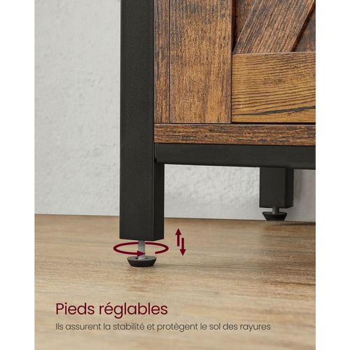 Buffet De Salle à Manger Placard De Cuisine Meuble De Rangement Armoire Portes De Gra