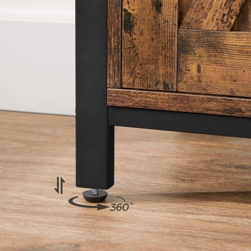 Buffet Meuble De Rangement 100 X 35 X 70 Cm Placards Et Étagères Portes Façon Grange