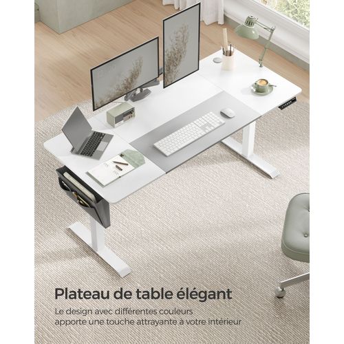 Bureau Assis Debout Électrique 70 X 160 X (72-120) Cm Table Réglable En Hauteur