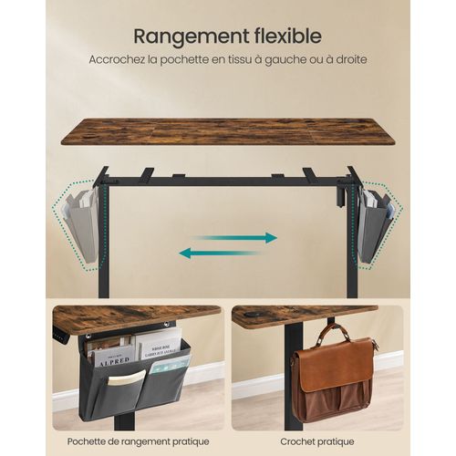 Bureau Électrique Assis-debout Bureau Réglable En Hauteur 60 X 120 X (72-120) Cm 4 Ha