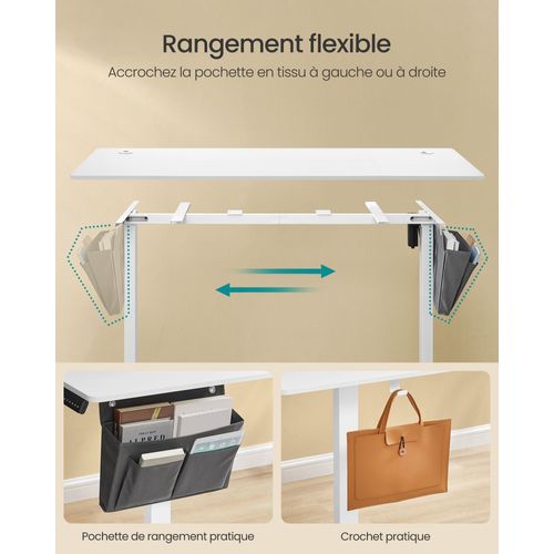 Bureau Électrique Assis-debout Bureau Réglable En Hauteur 60 X 120 X (72-120) Cm 4 Ha
