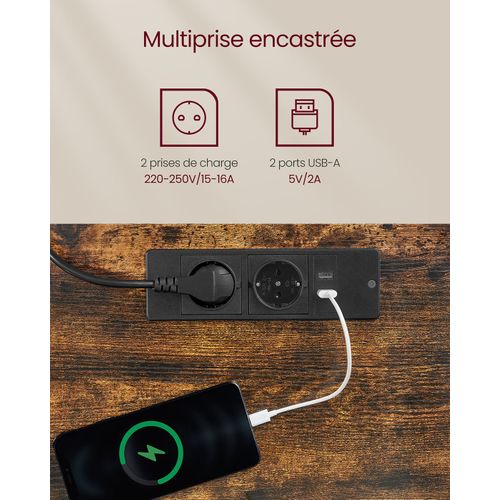 Bureau Électrique Réglable En Hauteur Bureau Assis-debout Surface 60 X 120 Cm Réglabl