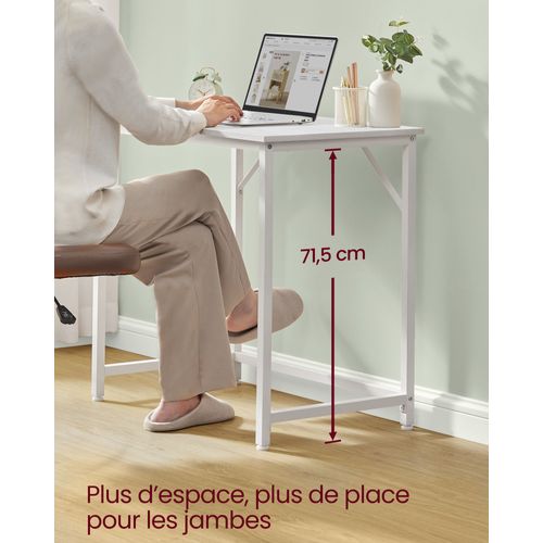 Bureau Table Poste De Travail 50 X 80 X 76 Cm Pour Bureau Salon Chambre Assemblage Si