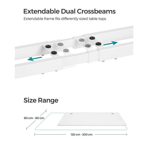 Cadre De Bureau Électrique Pieds De Bureau Assis-debout Sans Dessus De Table Avec Cro