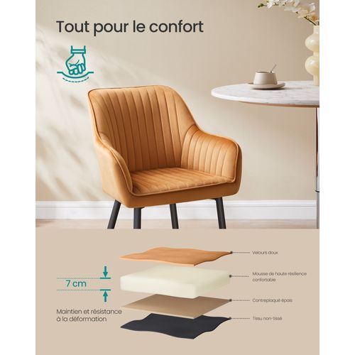 Chaise De Salle à Manger Fauteuil Siège Rembourrée Avec Accoudoirs