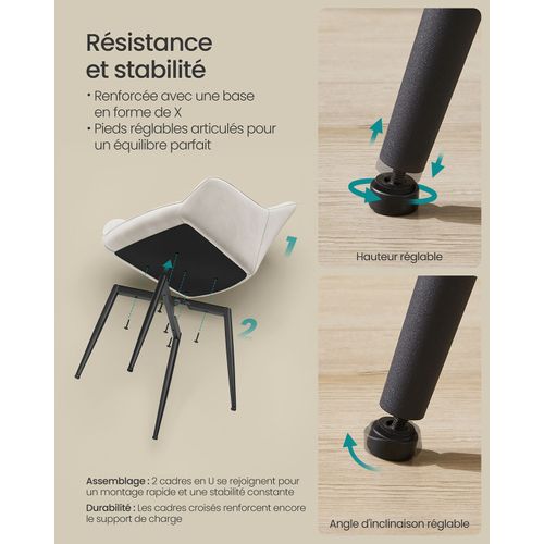 Chaise De Salle à Manger Fauteuil Siège Rembourrée Avec Accoudoirs