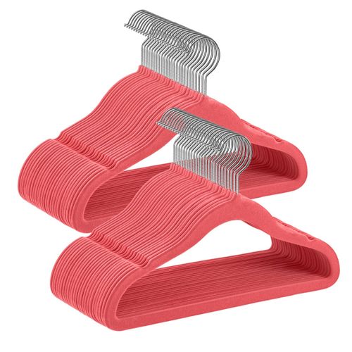 Cintres Enfants Lot De 50 En Velours Avec Crochets Rose Gold Antiglisse Modèle Enfant