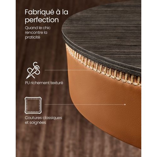 Table De Bar Réglable En Hauteur Petite Table Avec Rangement Pu Avec Coutures Bar