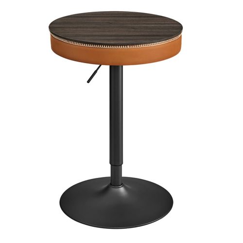 Table De Bar Réglable En Hauteur Petite Table Avec Rangement Pu Avec Coutures Bar