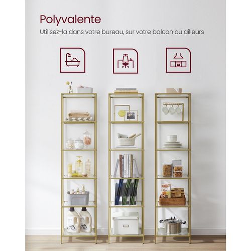 Étagère De Rangement Pour Salle De Bain 30 X 40 X 177,3 Cm Meuble De Rangement En Ver