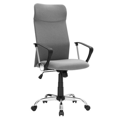 Fauteuil De Bureau Chaise Ergonomique Siège Rembourré Pivotant En Tissu Hauteur