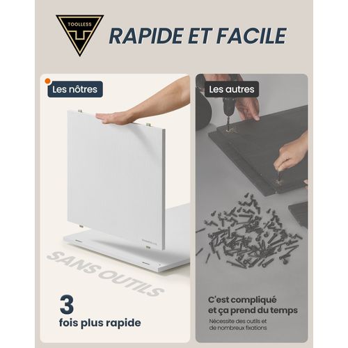 Coiffeuse Assemblage Rapide 39 X 120 X 72 Cm Commode Meuble De Rangement Avec Étagère