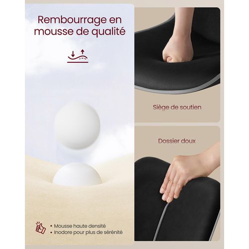 Lot De 2 Tabourets De Bar Pivotants Réglables En Hauteur Dossier Ergonomique Velours