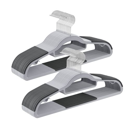 Lot De 50 Cintres Cintres Robustes En Plastique Antidérapant Gain De Place Épaisseur