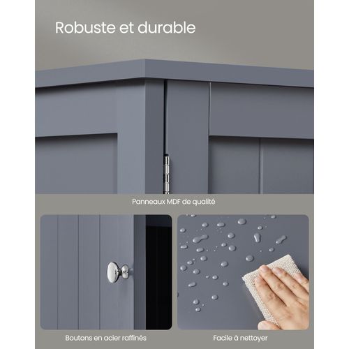 Meuble à Chaussures Organisateur à 3 Niveaux Étagère à Chaussures Style Campagne Mode