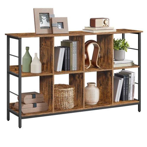 Meuble De Rangement 3 Niveaux Étagère Rangement Bibliothèque Style Industriel 9 Cubes