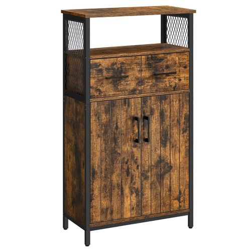 Meuble De Rangement Buffet 60 X 30 X 108 Cm Placard Avec Tiroir Et Étagère Réglable M