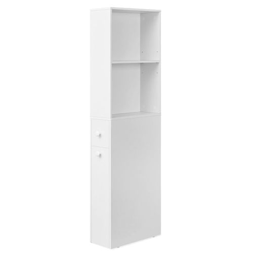 Meuble De Salle De Bain 40 X 18 X 134,4 Cm Haut Meuble De Rangement Fin Colonne