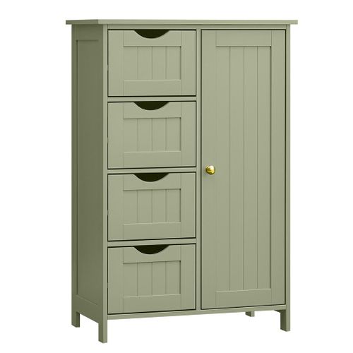 Meuble De Salle De Bain Sur Pied Meuble De Rangement Avec 4 Tiroirs 30 X 55 X 82 Cm