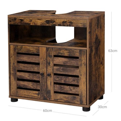 Meuble Sous Lavabo Meuble De Salle De Bain Placard De Rangement 60 X 30 X 63 Cm