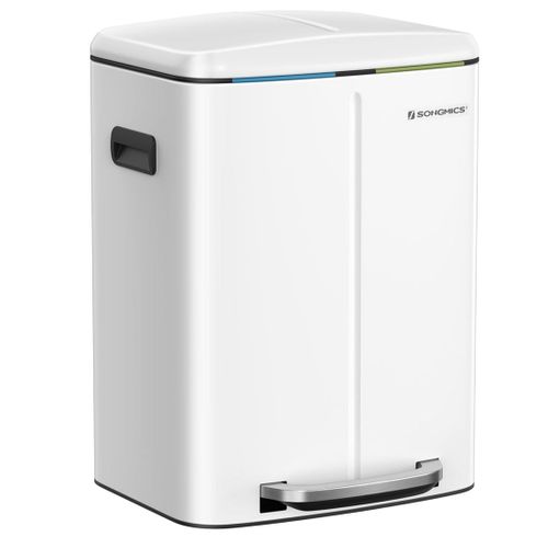 Poubelle à Double Seau 2 Seaux De 20 Litres Poubelle En Métal Seaux Intérieurs